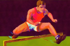 Track and Field Hurdler Poster